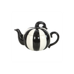 Black and White Striped Pumpkin Teapot | Tableware | Inspired Creative Gifts