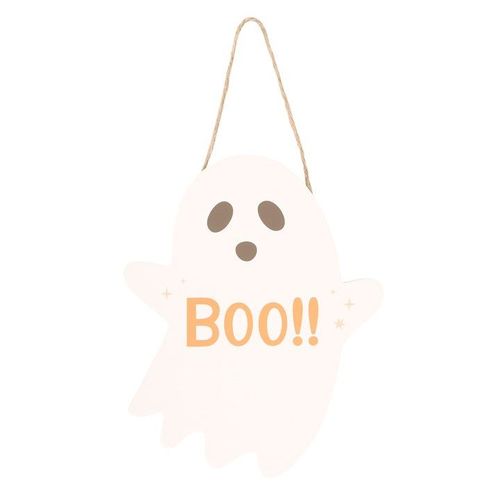 20cm Ghost Shaped Hanging Sign | Inspired Creative Gifts | UK Supplier