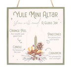 20cm Yule Altar MDF Hanging Sign | Inspired Creative Gifts | UK Supplier