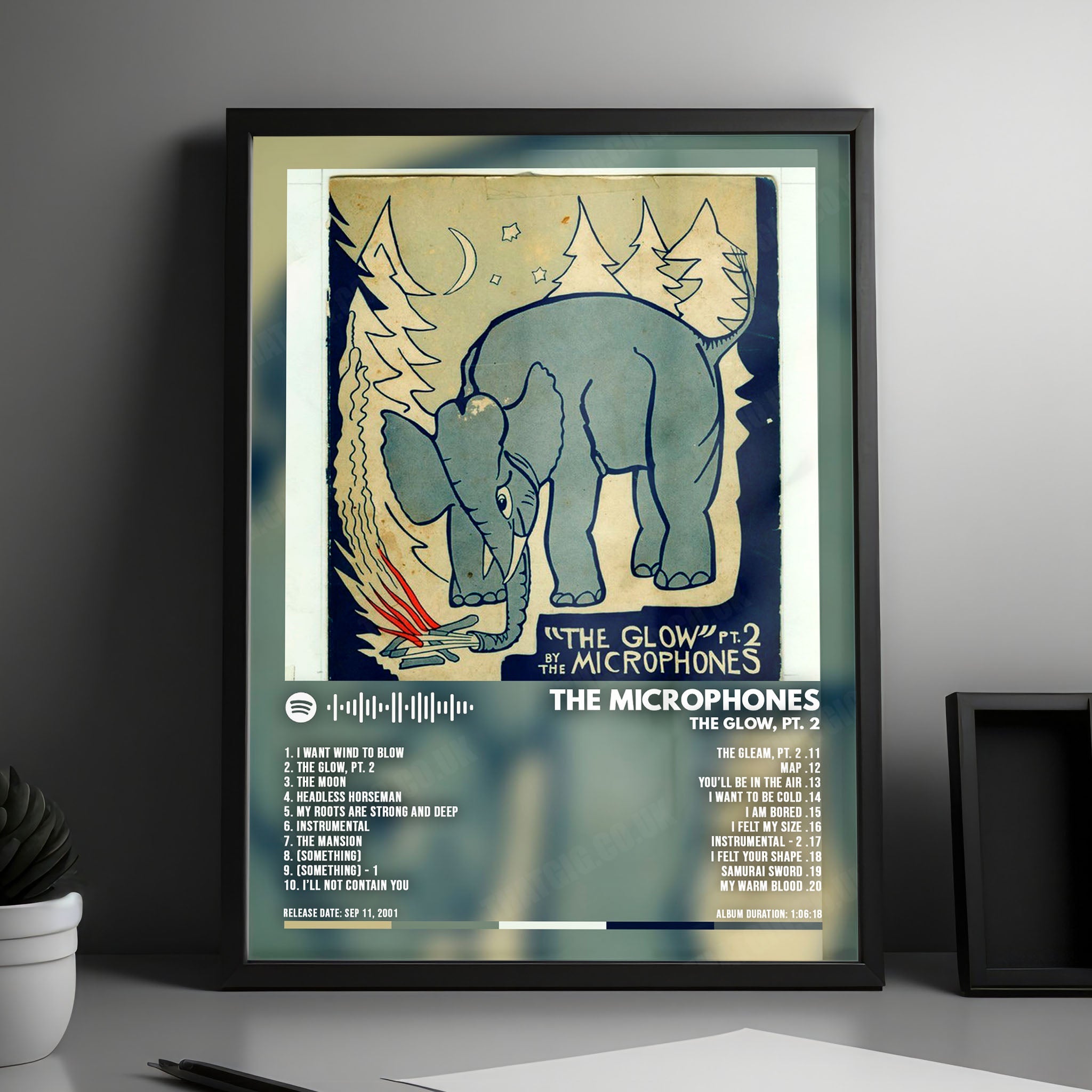 The Microphones "The Glow Pt. 2" Album Cover Poster - with Complete Tracklist