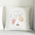 Personalised Grace Line Art Cushion | Christmas Gift