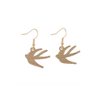 Blue Spread Your Wings Swallow Earrings