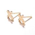 Small Gold Cross Stud Earrings - Gift for Women | Earrings | Inspired Creative Gifts