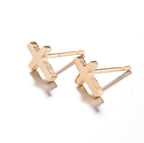 Small Gold Cross Stud Earrings - Gift for Women | Earrings | Inspired Creative Gifts