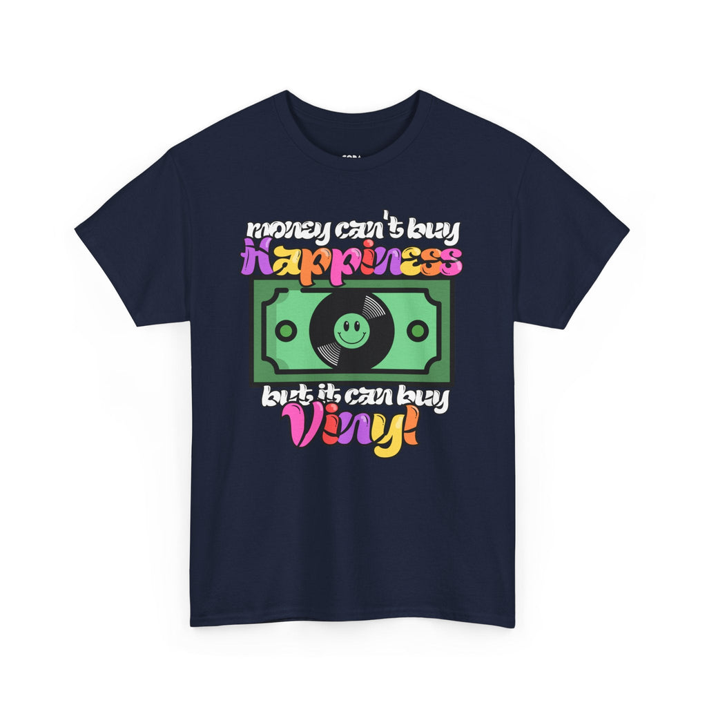 'Money can't buy happiness' Men's Vinyl T-Shirt
