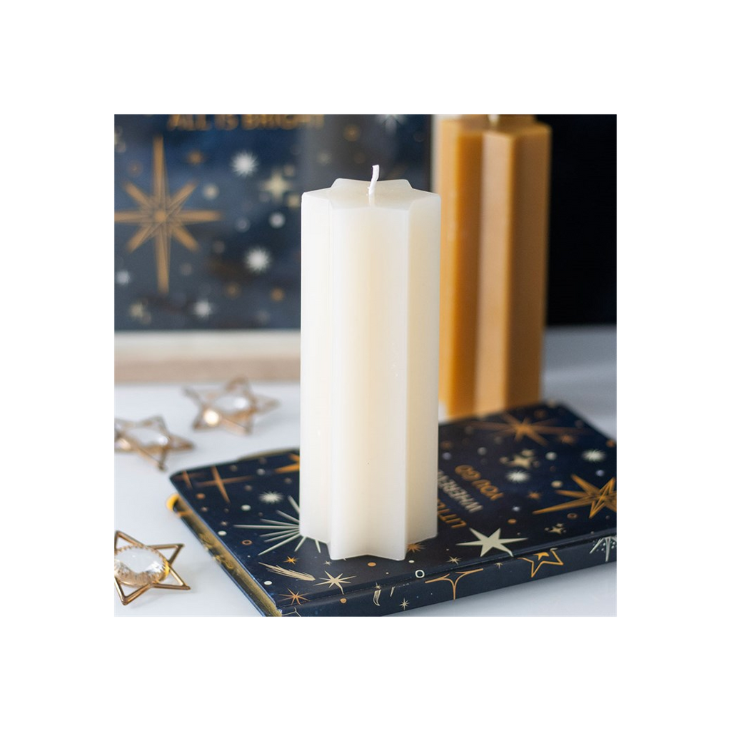 Cream Starry Night Star Shaped Taper Candle | Candles