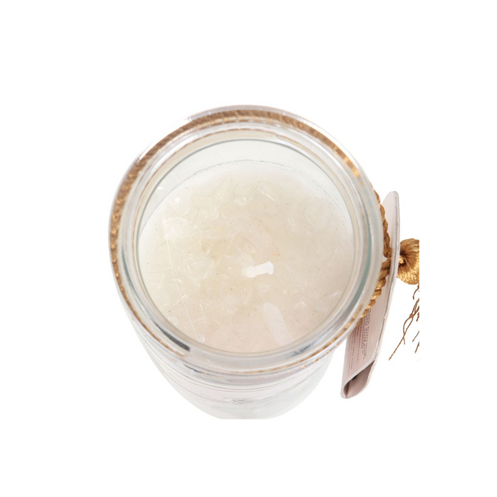 Athena Goddess Tube Candle with Clear Quartz Crystals | Candles