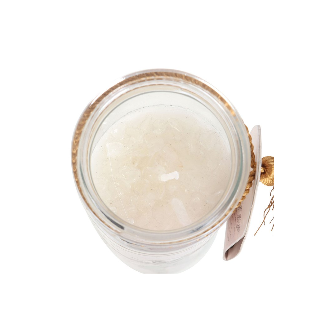 Athena Goddess Tube Candle with Clear Quartz Crystals | Candles