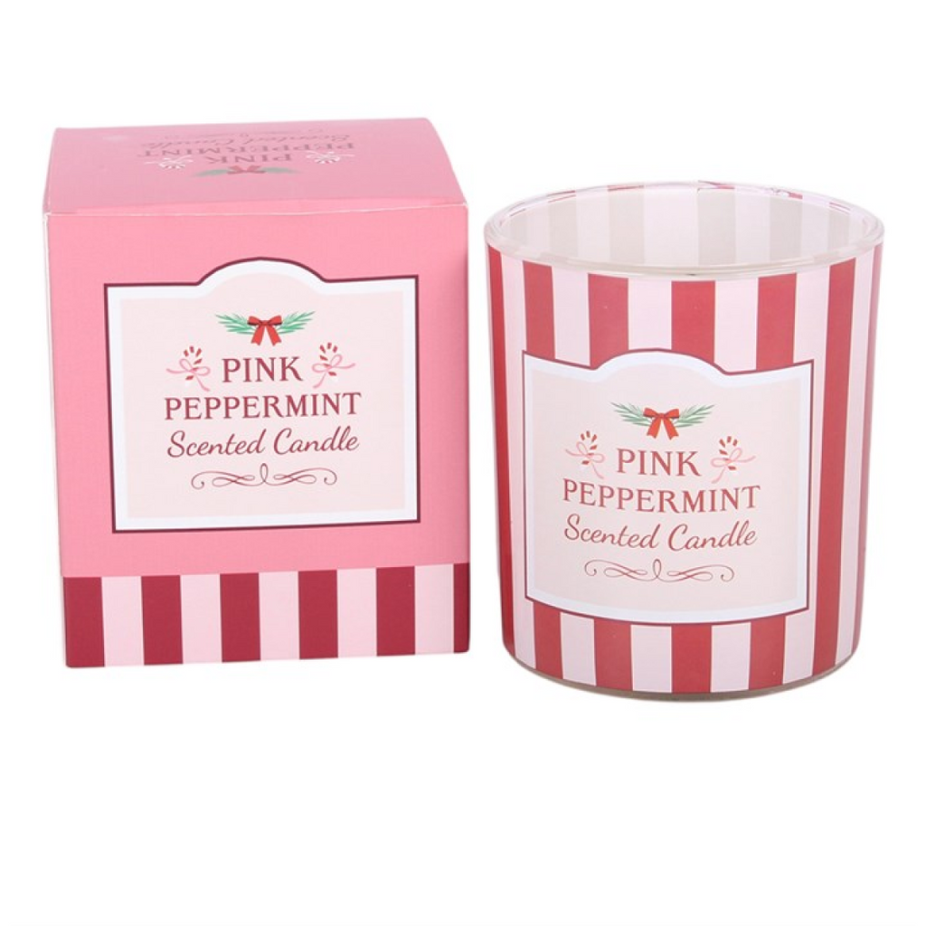 Pink Peppermint Scented Candle | Candles