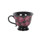 Dark Romance Floral Print Teacup | Tableware