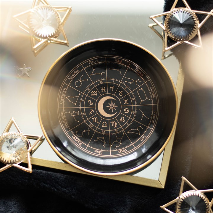 Black Astrology Wheel Trinket Dish | Trinket, Jewellery & Keepsake Boxes