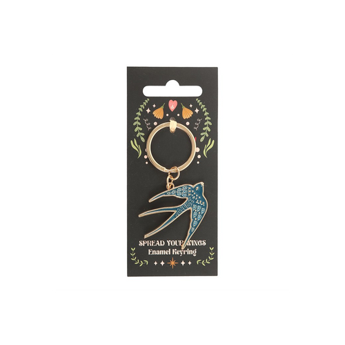 Blue Spread Your Wings Swallow Keyring | Keyrings | Inspired Creative Gifts