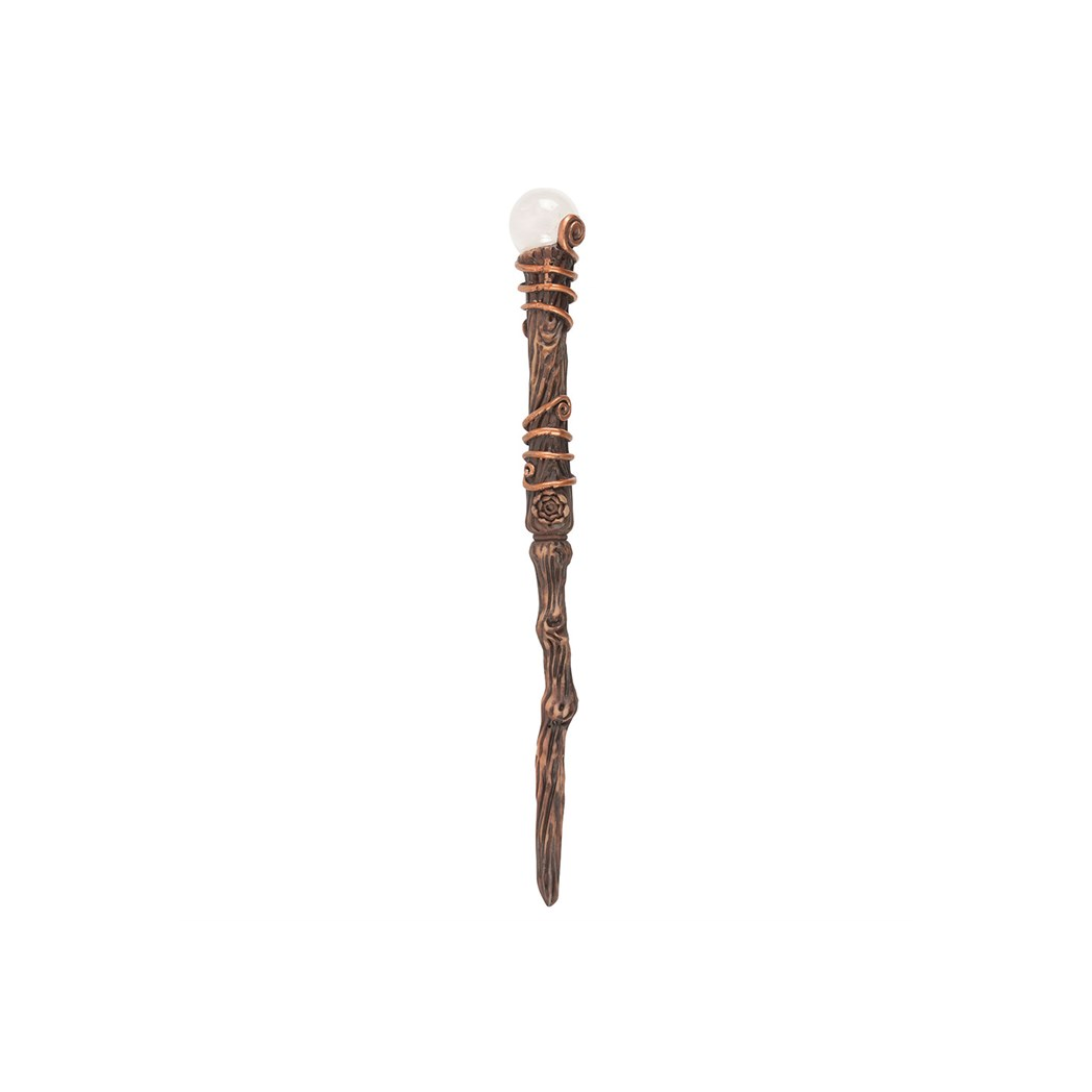 Energy Clearing Aura Quartz Crystal Wand with Pouch | Gemstones
