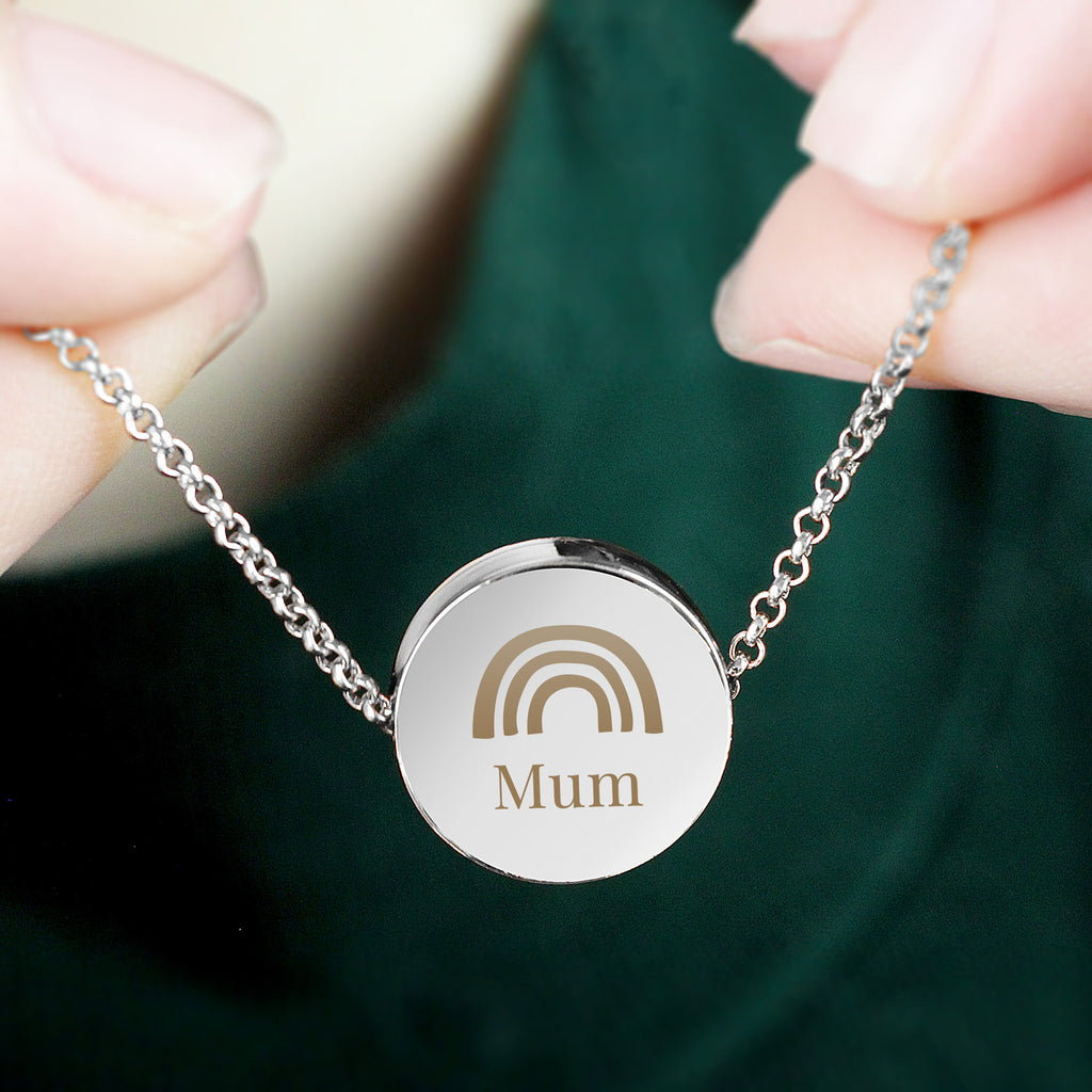 Custom Rainbow Disc Name Necklace, Personalized Name Necklace, Personalized Gifts for her, Birthday Gift for Her, Christmas Gifts - Necklace - Inspired Creative Gifts