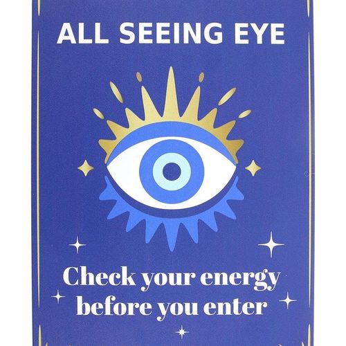 30cm All Seeing Eye Metal Hanging Sign | Inspired Creative Gifts | UK Supplier
