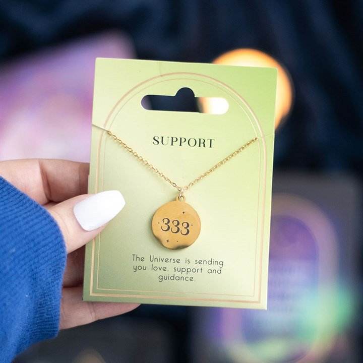 333 Angel Number Support Necklace | Inspired Creative Gifts | UK Supplier