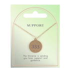 333 Angel Number Support Necklace | Inspired Creative Gifts | UK Supplier