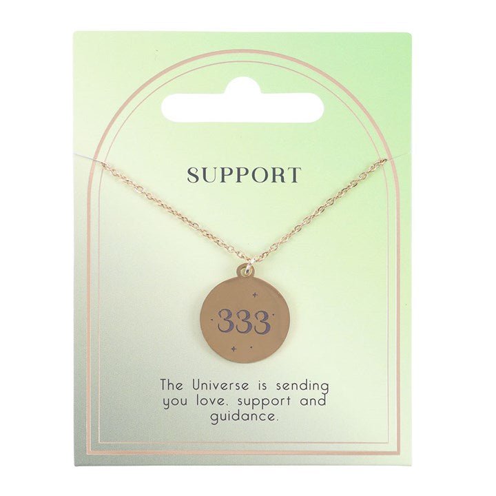 333 Angel Number Support Necklace | Inspired Creative Gifts | UK Supplier