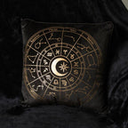 35cm Square Black Astrology Wheel Cushion | Inspired Creative Gifts | UK Supplier