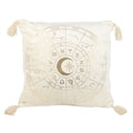 35cm Square Off White Astrology Wheel Cushion | Inspired Creative Gifts | UK Supplier