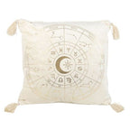 35cm Square Off White Astrology Wheel Cushion | Inspired Creative Gifts | UK Supplier
