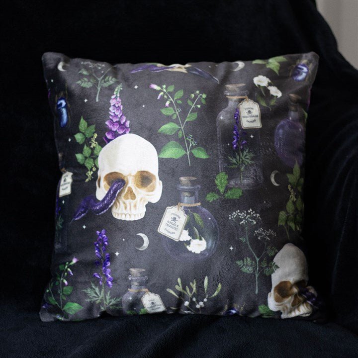35cm Square Venom & Vines Print Cushion | Inspired Creative Gifts | UK Supplier