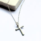Silver Cross Charm Necklace