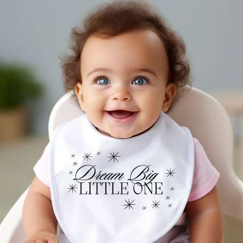 Dream Big Little One Baby Outfit: Bib, Vest, Baby Grow for New Baby