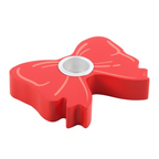 Red Bow Taper Candle Holder
