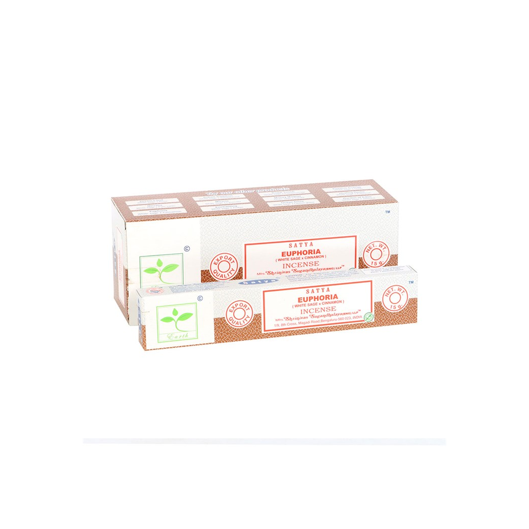 6 Packs of Euphoria Earth Incense by Satya