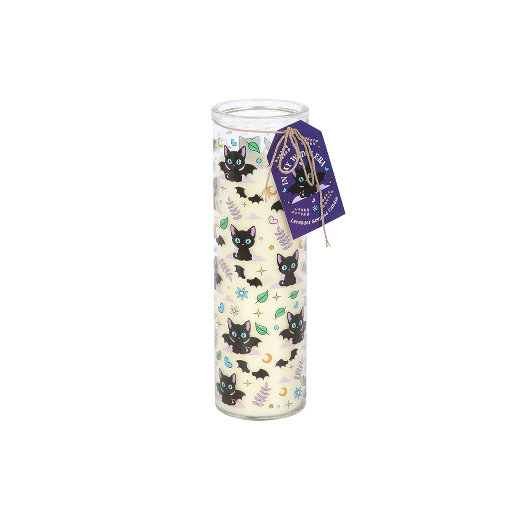 Cute and Creepy Cat Print Lavender Tube Candle | Candles | Inspired Creative Gifts