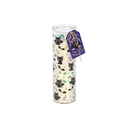 Cute and Creepy Cat Print Lavender Tube Candle | Candles | Inspired Creative Gifts
