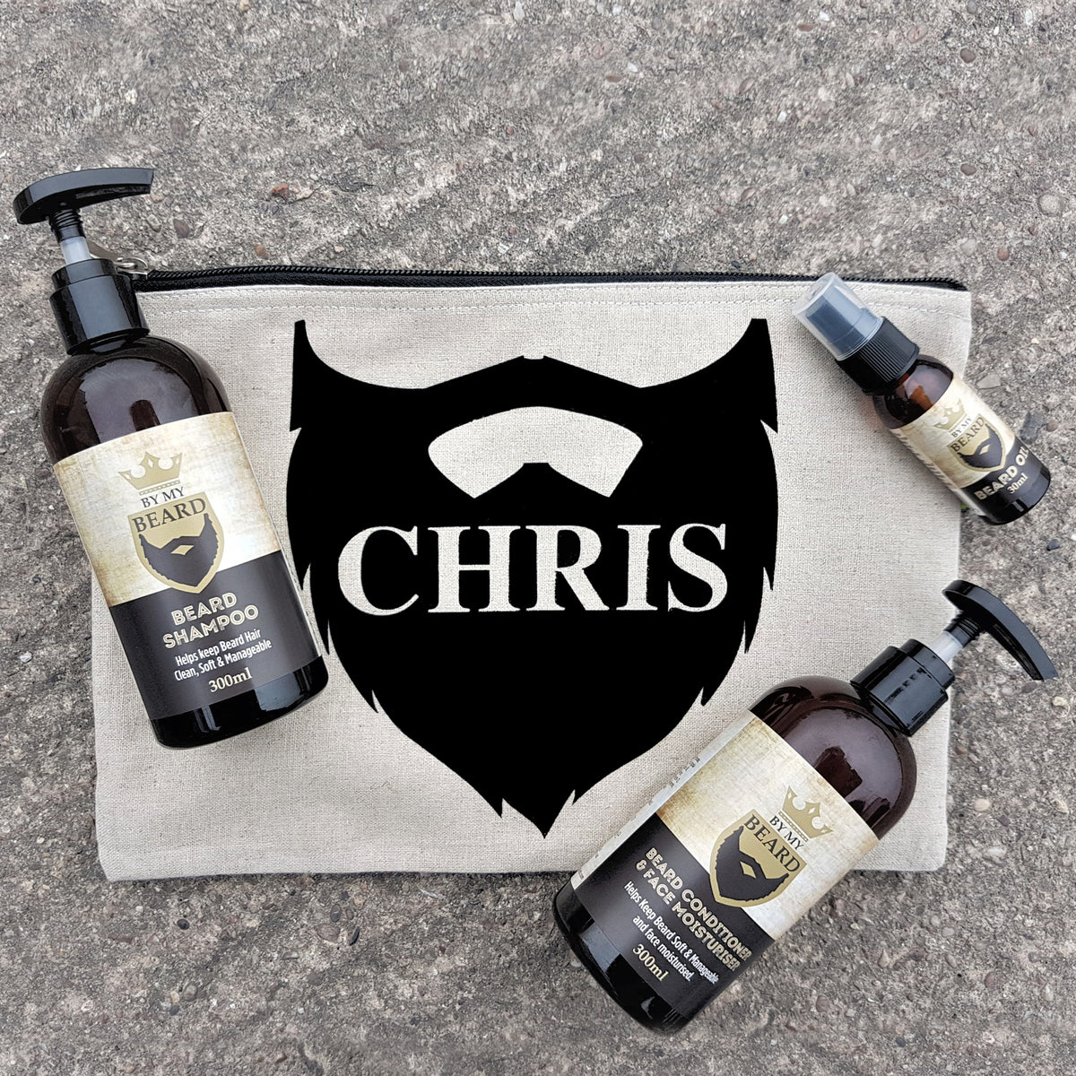 Personalised Name Only Beard Kit | Textiles