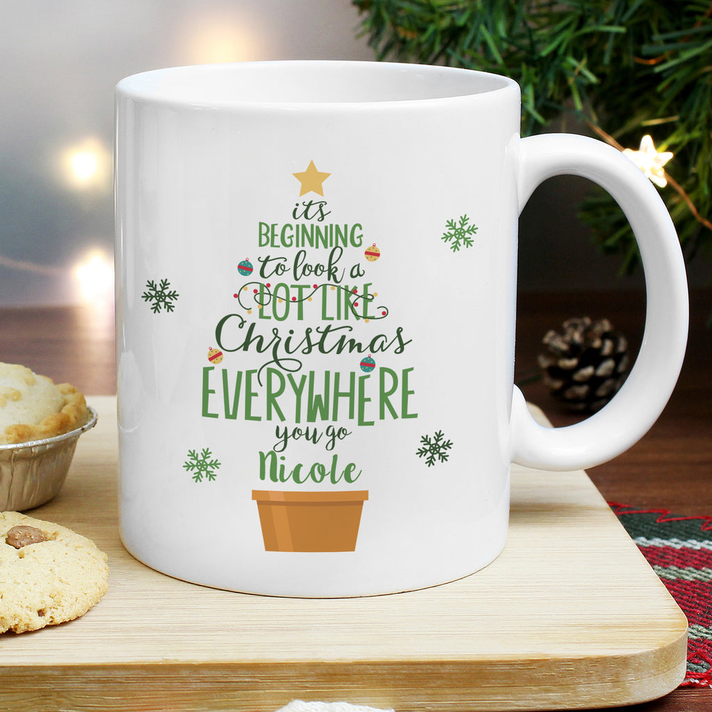 Personalised Its Beginning To Look A Lot Like Xmas Mug | Christmas Gift