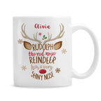 Personalised Rudolph the Red-Nosed Reindeer Mug for Christmas