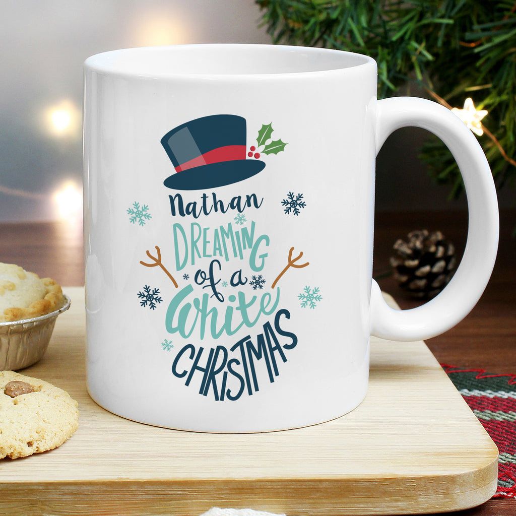 Personalised White Christmas Mug | Christmas Gift