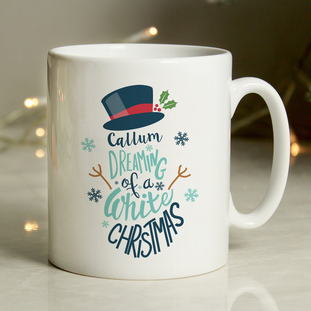 Personalised White Christmas Mug | Christmas Gift