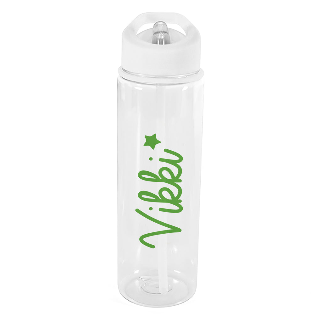 Personalised Green Star Name Only Water Bottle - Water Bottle - Inspired Creative Gifts