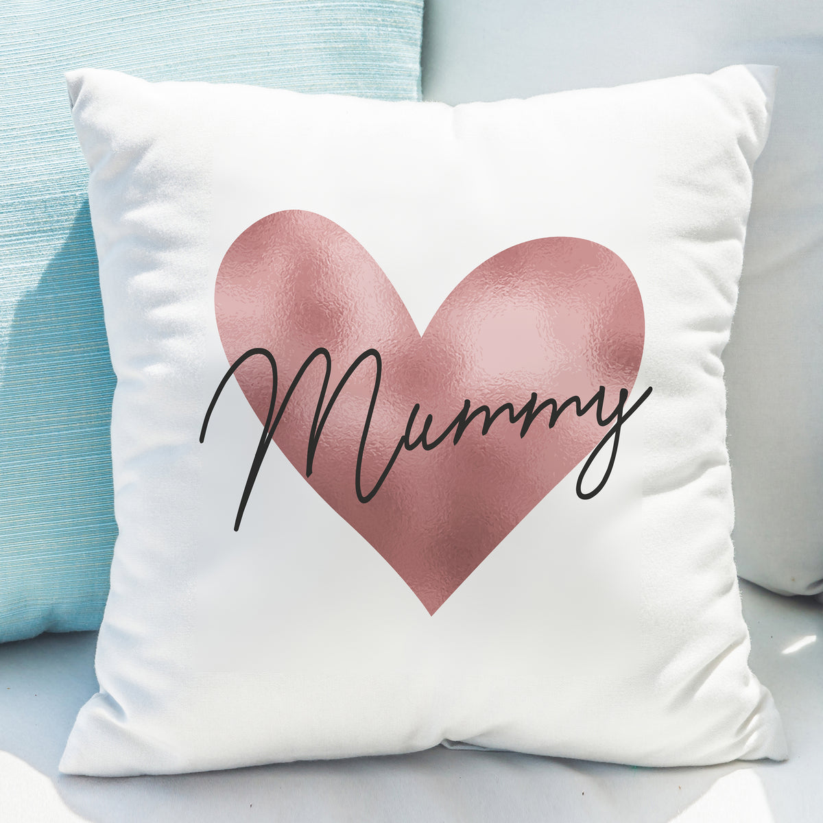 Personalised Name Only Rose Gold Heart Cushion | Valentine's Day Gift
