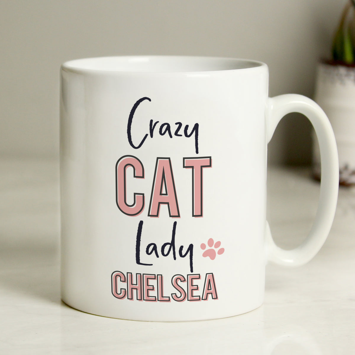 Personalised Crazy Cat Lady Mug | Gift for Pets