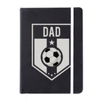 Personalised Football Badge Black Notebook