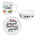 Personalised Little Car Plastic Breakfast Set | Gift for Kids