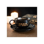 Black Talking Board Teacup and Saucer