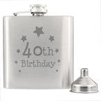 40th Birthday Hip Flask | Inspired Creative Gifts | UK Supplier
