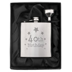 40th Birthday Hip Flask | Inspired Creative Gifts | UK Supplier