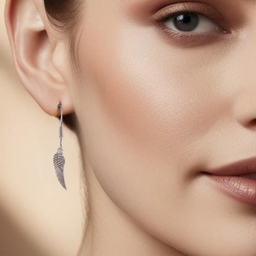 Angel Feather Silver Earrings & Card | When Feathers Appear Angels are Near | Thinking of You | Sympathy Gift | Bereavement gift | Earrings | Inspired Creative Gifts