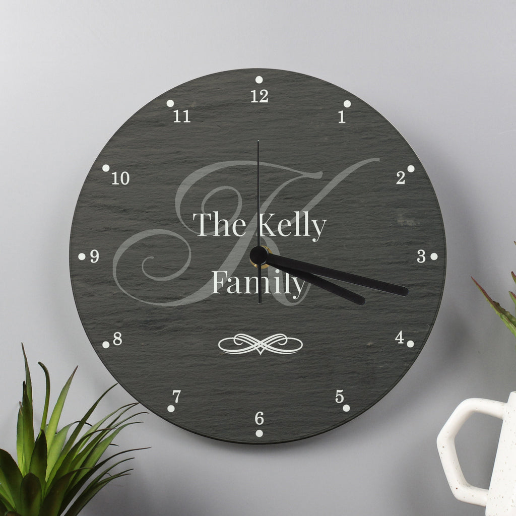 Personalised Family Glass Clock | Great for Housewarmings, Weddings, and Christmas Gift - Wall Clock - Inspired Creative Gifts