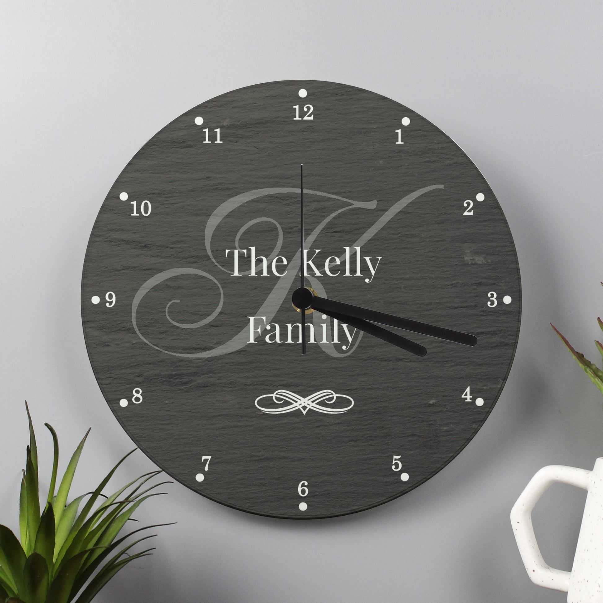 Personalised Family Glass Clock | Great for Housewarmings, Weddings, and Christmas Gift - Wall Clock - Inspired Creative Gifts