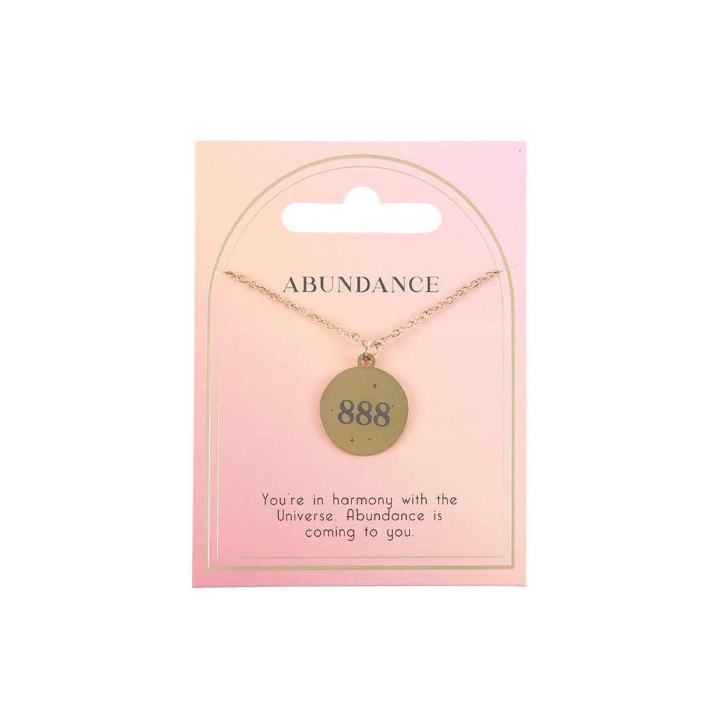 888 Angel Number Abundance Necklace | Woman's Necklace | Inspired Creative Gifts