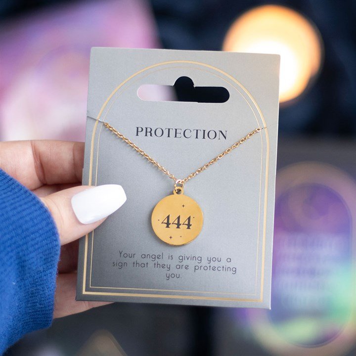 444 Angel Number Protection Necklace | Inspired Creative Gifts | UK Supplier